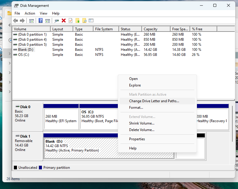 Disk Selection