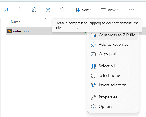 Windows 11 Ribbon Menu