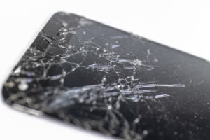Cracked phone screen